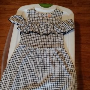 Girls black/white dress size 10/12